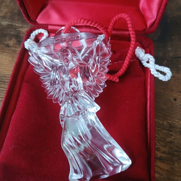 3 WATERFORD Crystal Christmas Ornaments - Angel of Peace, Dove, and X-Mas Horn - Picture 4 of 7